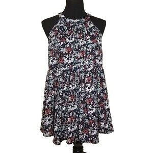 Anthropologie Easel Boho Floral Halter Sleeveless Blouse Top  Large          T33